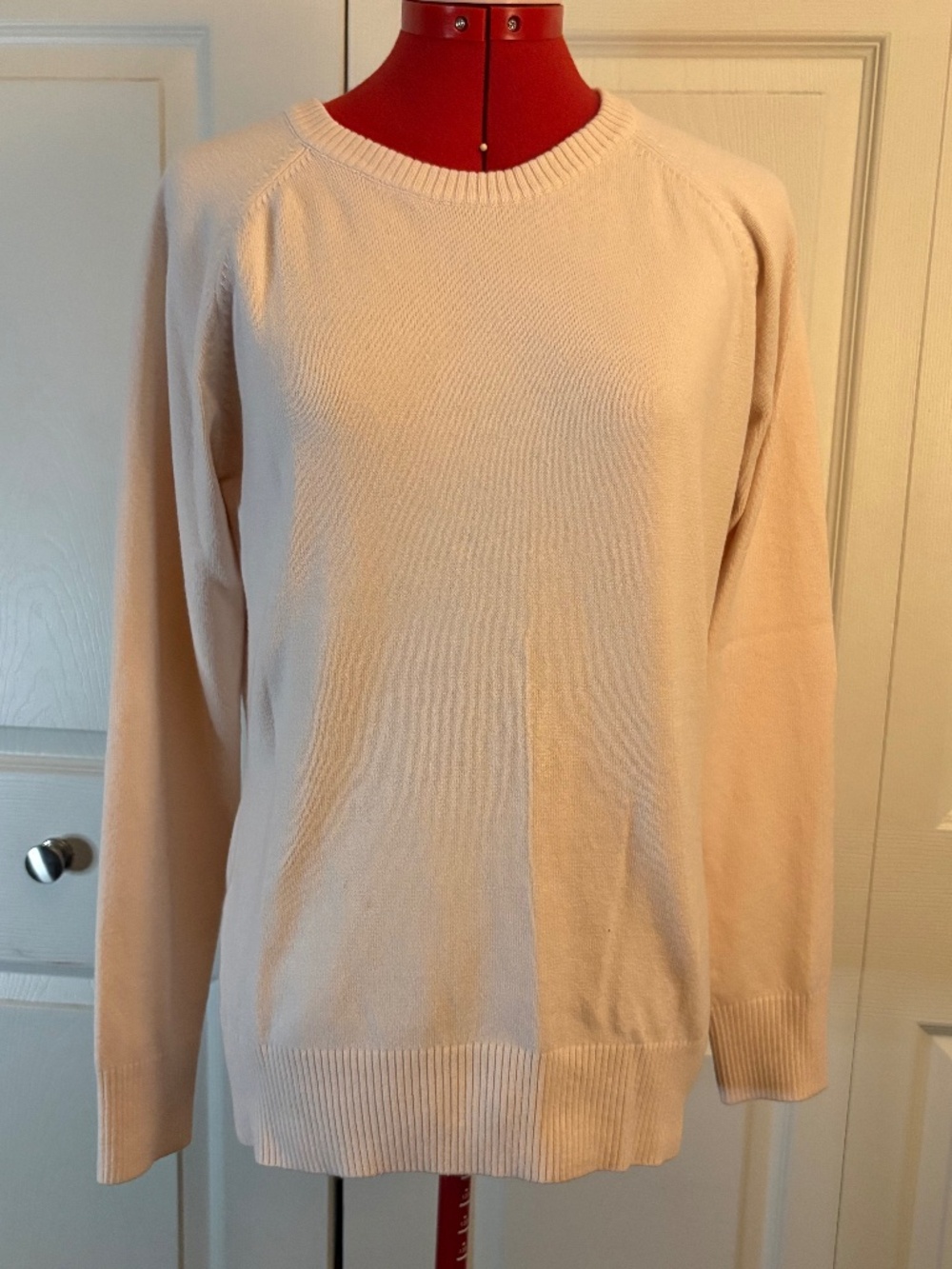 French Connection Light Blush Pink Crew Neck Sweater L